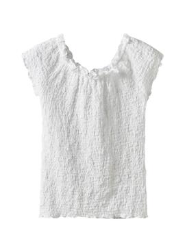 Top Name It Halisse blanc pour fille