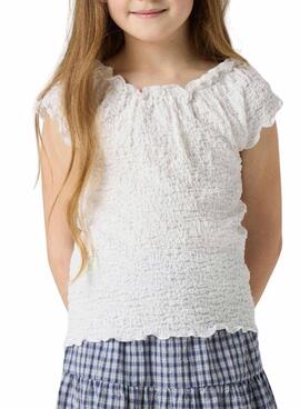 Top Name It Halisse blanc pour fille