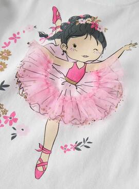 T-shirt Name It Deppa blanc pour fille