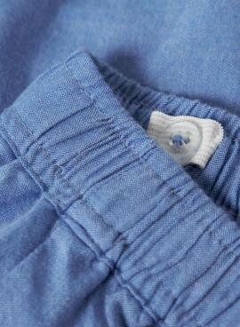 Shorts Name It Ferma brodé anglais bleu pour fille