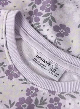 Sweat à capuche Name It Dartia violet pour fille