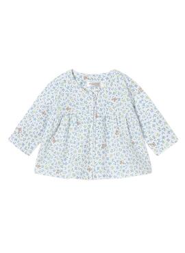 Ensemble 3 pièces floral bleu pour bébé