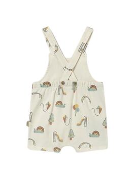 Débardeur court imprimé parcs ivoire pour bébé