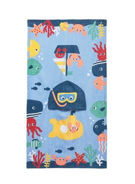 Peignoir de bain Mayoral sous-marin bleu pour bébé