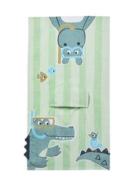 Peignoir Mayoral crocodile vert menthe pour bébé