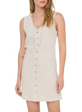 Robe Only Siesta beige pour femme