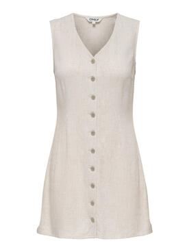 Robe Only Siesta beige pour femme
