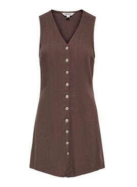 Robe Only Siesta marron pour femme