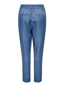 Pantalon Only Poptrash Charis bleu pour femme.