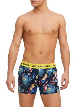Pack Boxers Jack and Jones Flower Bird pour homme