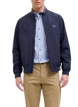 Veste bombardier bleue pour homme de Jack and Jones