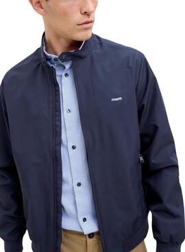 Veste bombardier bleue pour homme de Jack and Jones