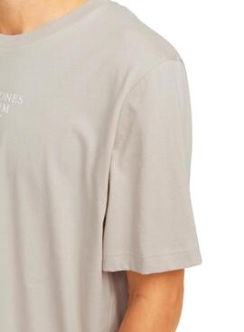 T-shirt Jack and Jones Bluarchie gris pour homme.