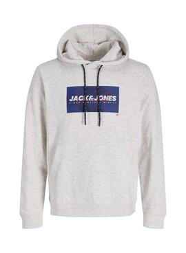 Sweatshirt Jack and Jones Cole gris pour homme.