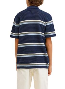 Polo Jack and Jones Maine bleu marine pour enfant