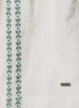 Blouse Pepe Jeans Hetty blanc pour fille