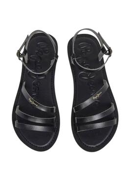 Sandalette Pepe Jeans Rio Sand noir pour femme