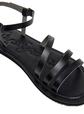 Sandalette Pepe Jeans Rio Sand noir pour femme
