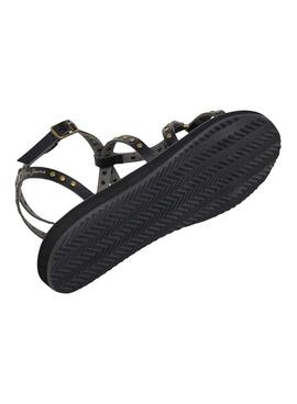 Sandalette Pepe Jeans Rio Studs noir pour femme