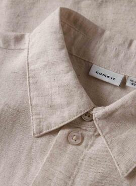 Chemise Name It Father toastée pour garçon.