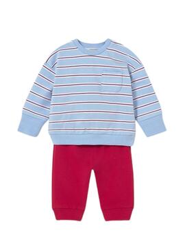 Ensemble de sport bleu et rouge pour bébé de la collection Mayoral