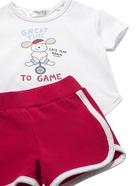 Ensemble Mayoral de deux tenues sport multicolores pour bébé.