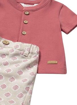 Ensemble Mayoral t-shirt rose et bermuda