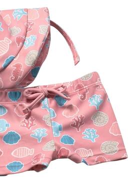 Ensemble Mayoral pois blanc et corail avec bonnet pour bébé