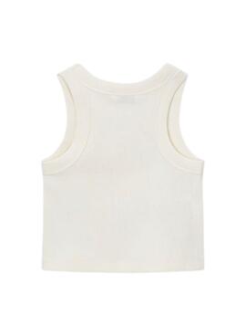 T-shirt Mayoral avec clous blanc cassé pour fille