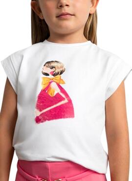 T-shirt Mayoral Modèle blanc pour fille