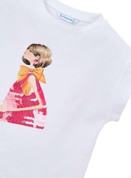 T-shirt Mayoral Modèle blanc pour fille