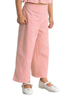 Ensemble de mairesse brodé rose pour fille