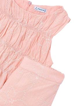 Ensemble de mairesse brodé rose pour fille