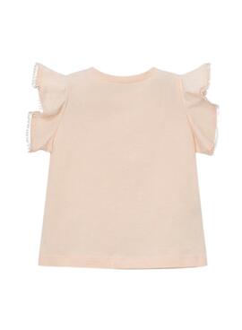 T-shirt Mayoral encaje rosa para niña