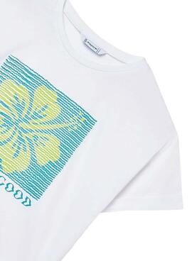 T-shirt Mayoral Life is Good jaune pour fille