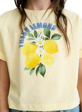 T-shirt Mayoral Fresh Lemons jaune pour fille
