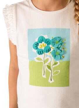 Débardeur blanc à bretelles Mayoral pour fille