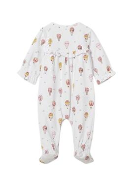 Ensemble de deux grenouillères longues multicolores Mayoral pour nouveau-né.