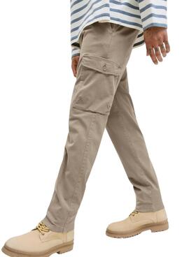 Pantalons Jack and Jones Stace Arthur beige pour homme
