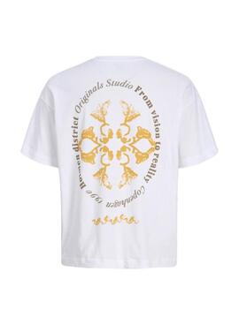 T-shirt Jack and Jones Ontauk blanc pour enfant