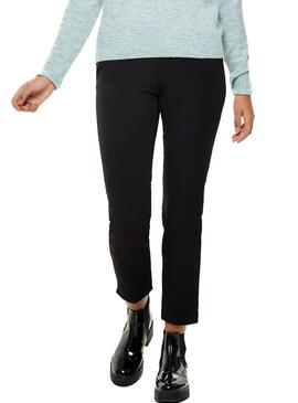 Pantalon Only Noir Brillant Femme