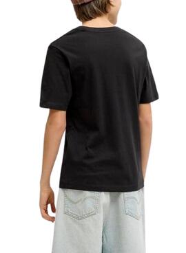 T-shirt Jack and Jones Ontauk noir pour enfant
