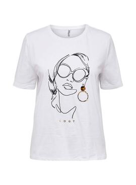 T-Shirt Only Sandy Blanc Femme