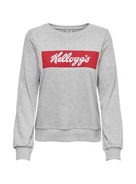Sweat Only Kelloggs Gris Femme