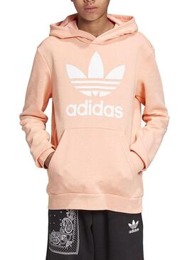 Sweat Adidas Trefoil Hoodie Saumon Enfant