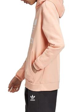 Sweat Adidas Trefoil Hoodie Saumon Enfant
