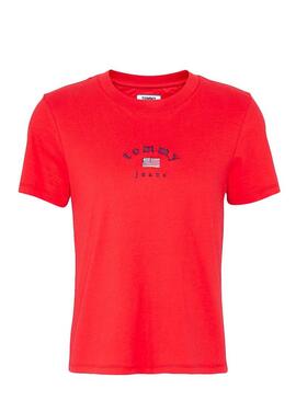 T-Shirt Tommy Jeans Essential American Rouge Femme