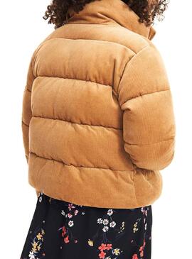 Veste Tommy Jeans Velours Côtelé Camel Pour Femme