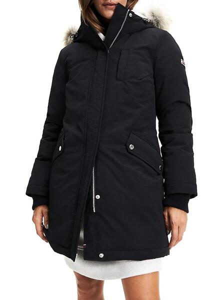 Tommy Jeans Technical Parka Noir Pour Femme