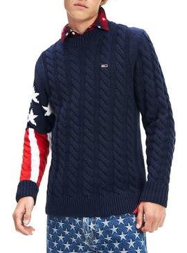 Pull Tommy Jeans American Flag Homme